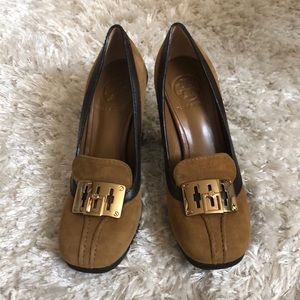 Tory Burch Brown suede Buckle heels 36